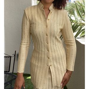 Gold St. John Evening Skirt Suit